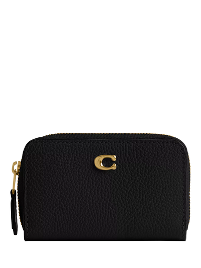 John Lewis Coach Small Zip Around Card Holder, Black- Buy online at McGrocer