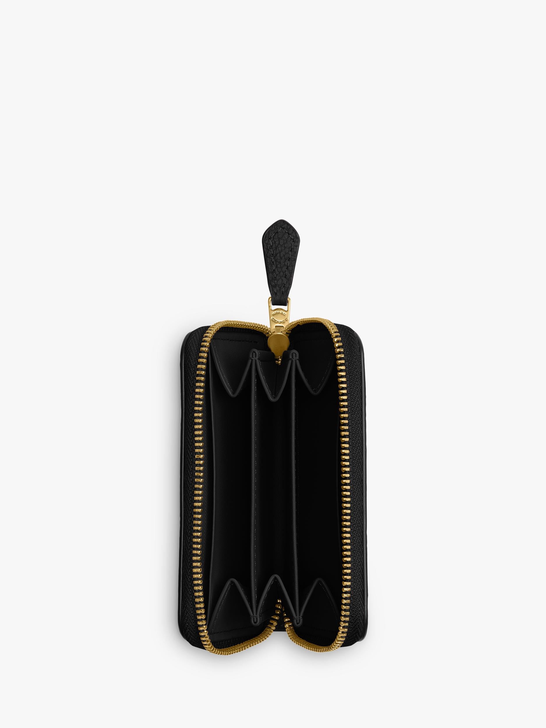 Coach small zip around card holder black (British brand)