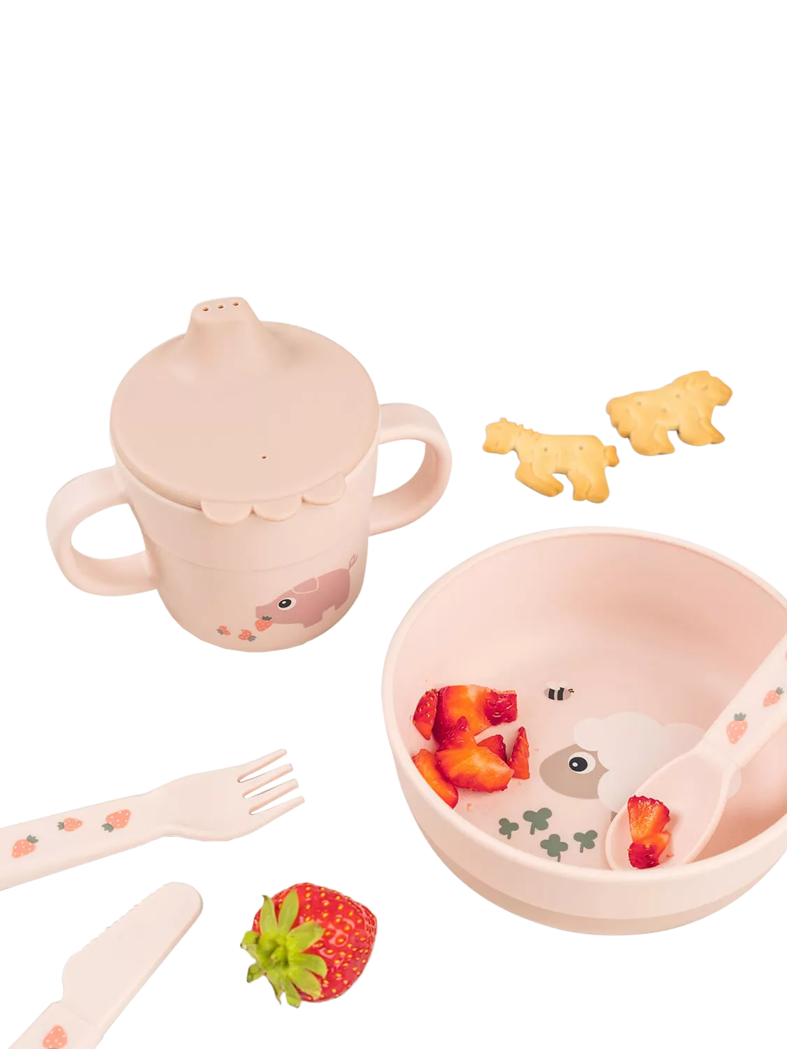 Done by Deer Tiny Farm Foodie cutlery set powder (British brand)