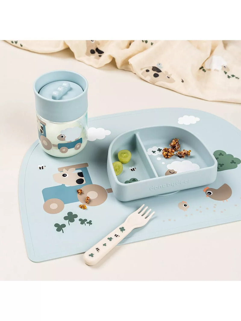 Done by Deer Tiny Farm blue 360 learning cup 260ml, imported from the UK