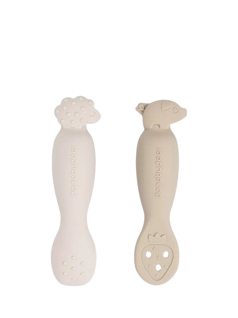 Done by Deer learning spoon set Sand (British brand)