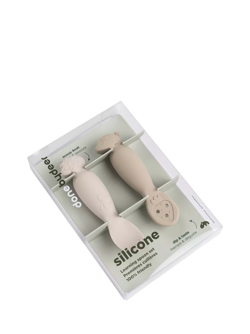 Done by Deer learning spoon set Sand (British brand)