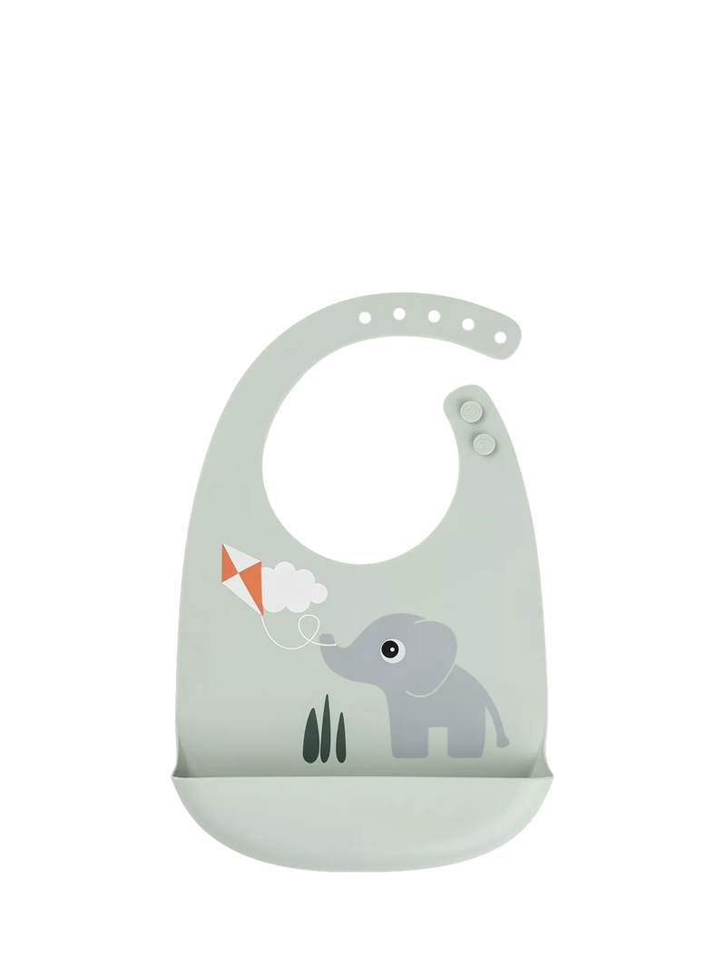 Done By Deer silicone bib green, UK version