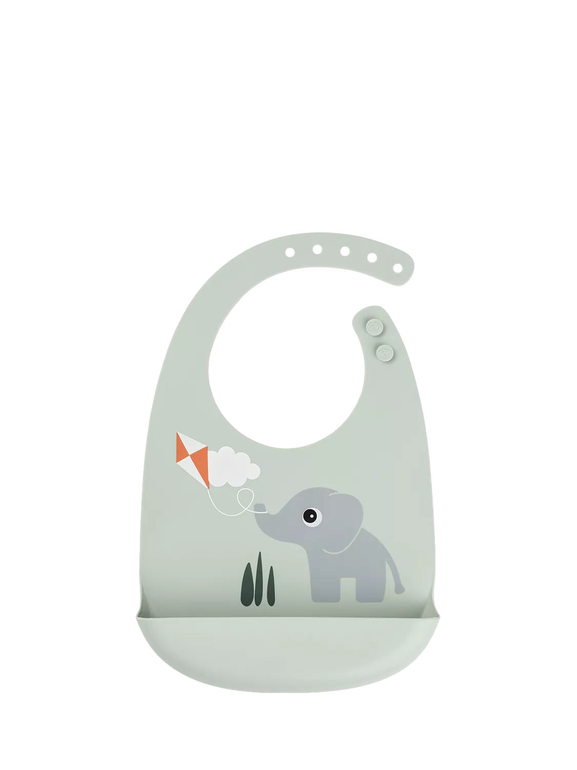 Done By Deer silicone bib green, UK version