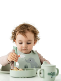 Done By Deer silicone bib green, UK version