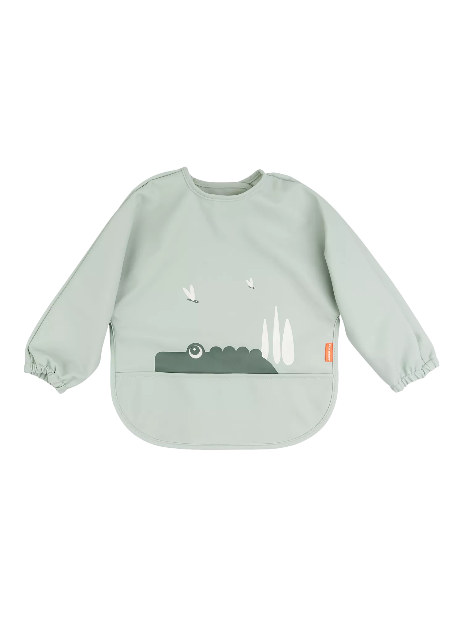 Done By Deer sleeved pocket bib Croco (British brand)