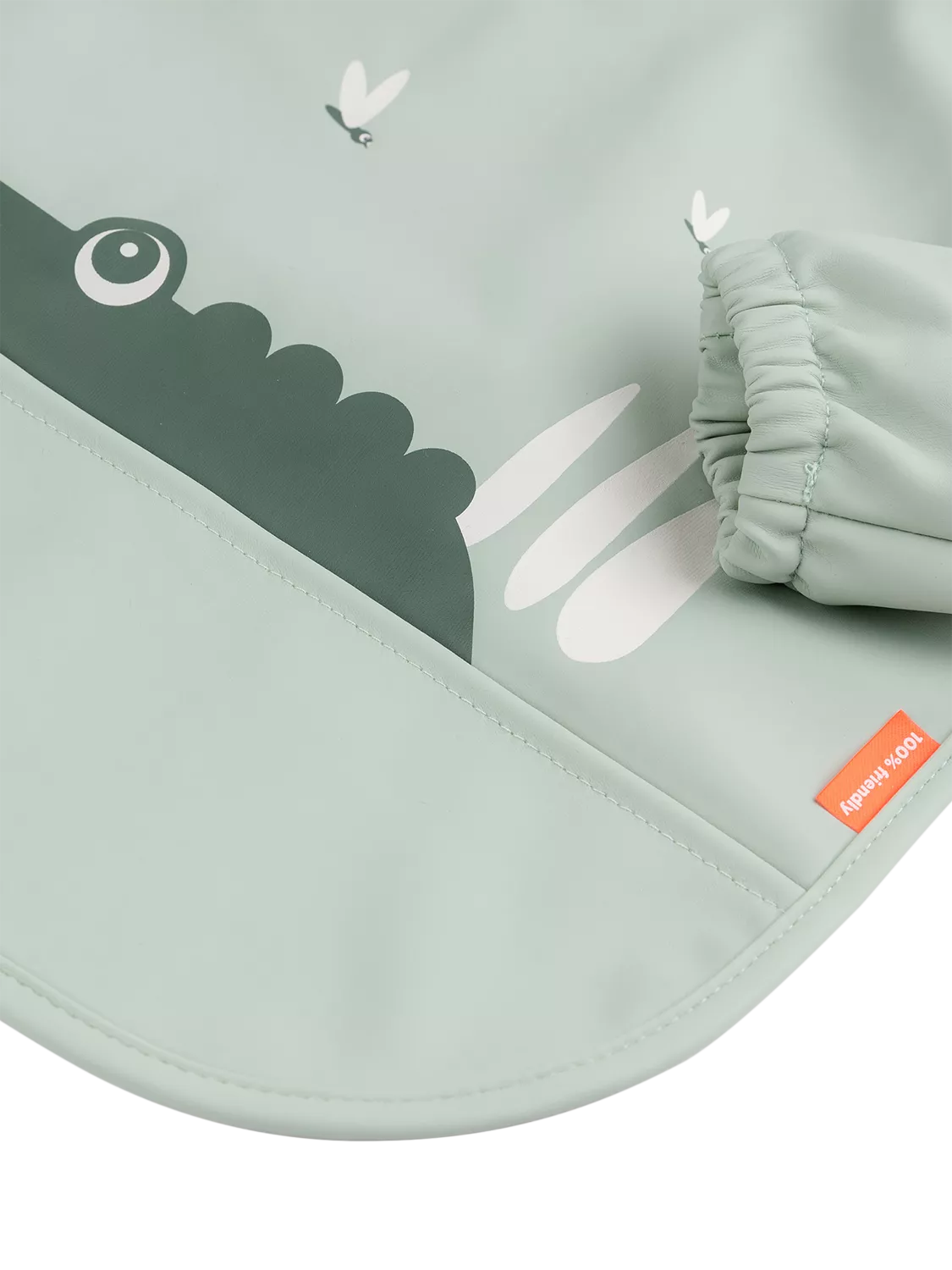 Done By Deer sleeved pocket bib Croco (British brand)