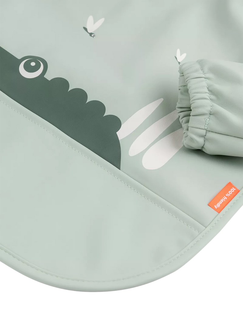 Done By Deer sleeved pocket bib Croco (British brand)