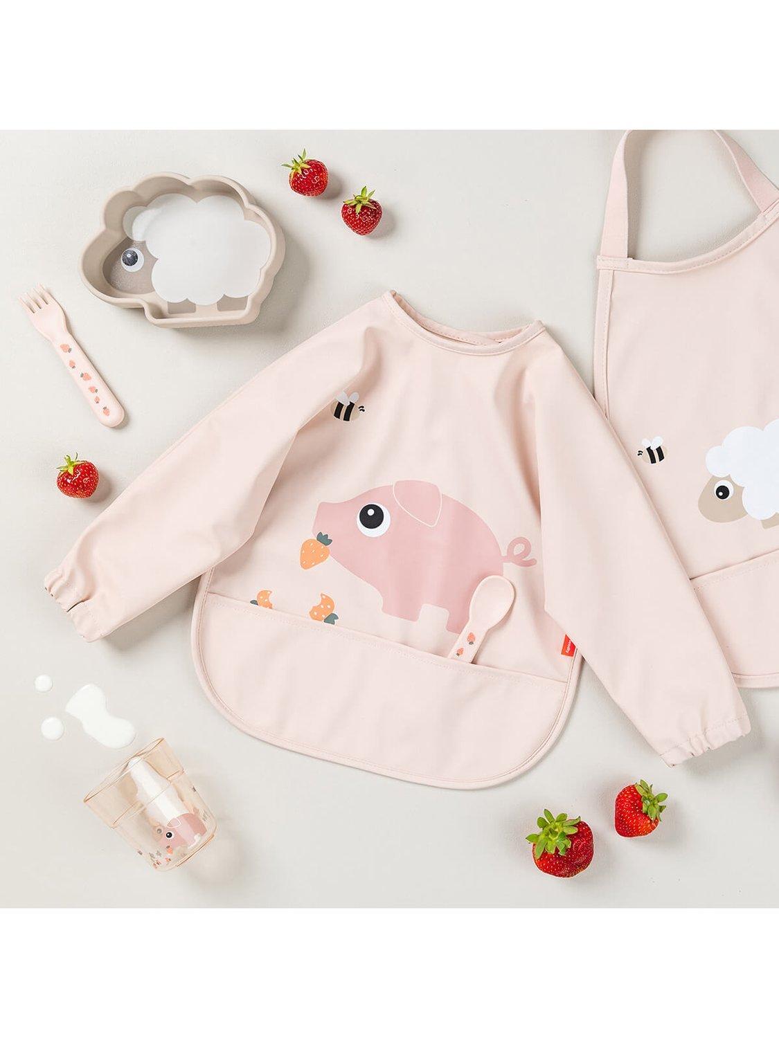 Done by Deer sleeved pocket baby bib (British brand)