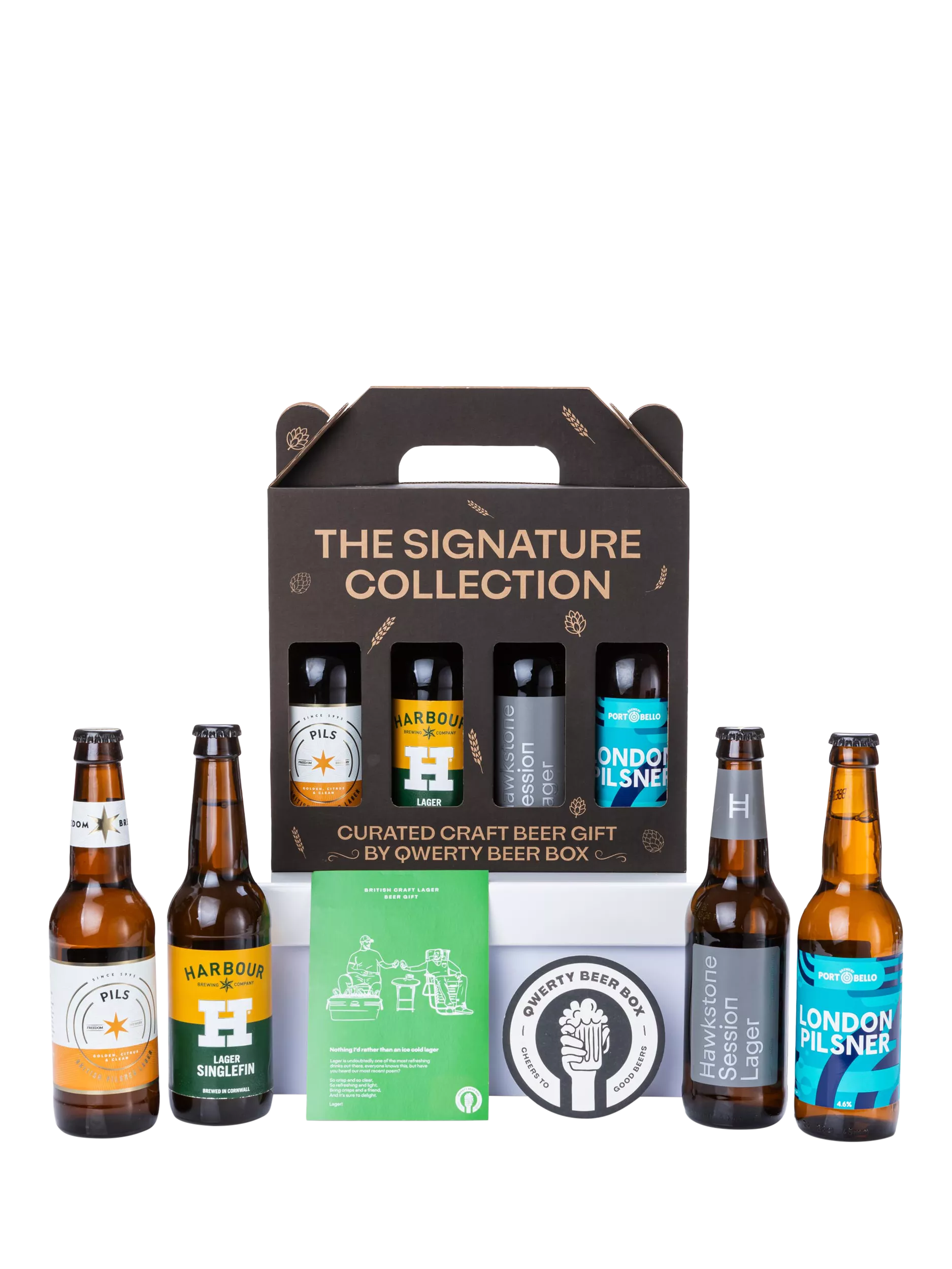 QWERTY Beer Box craft lager gift box 4x330ml, UK version