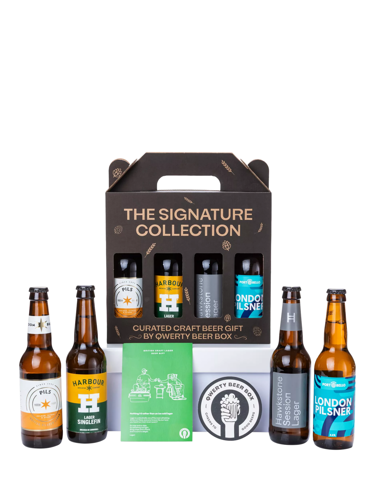 QWERTY Beer Box craft lager gift box 4x330ml, UK version