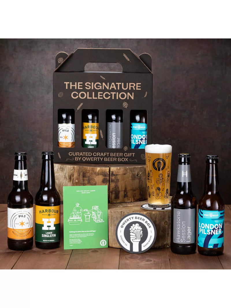 QWERTY Beer Box craft lager gift box 4x330ml, UK version
