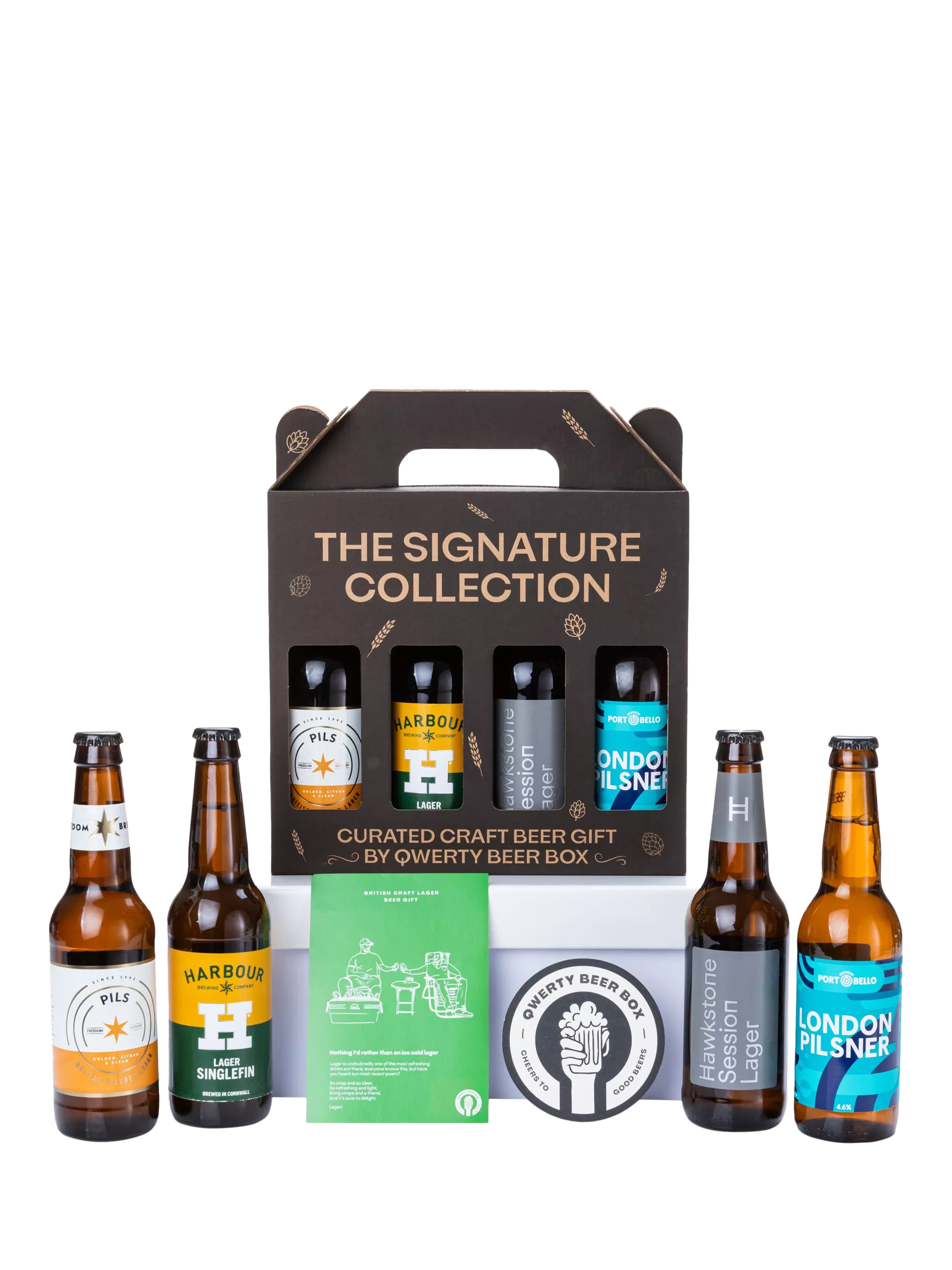 QWERTY Beer Box craft lager gift box 4x330ml, UK version