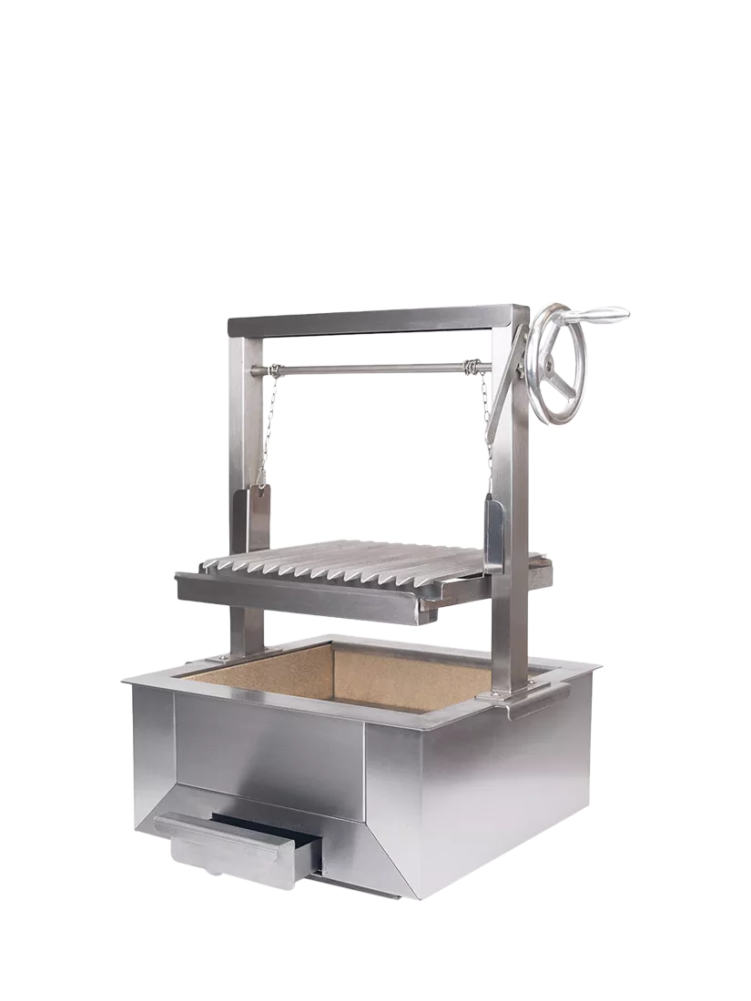 Bertha Asado small stainless steel charcoal grill (British brand)