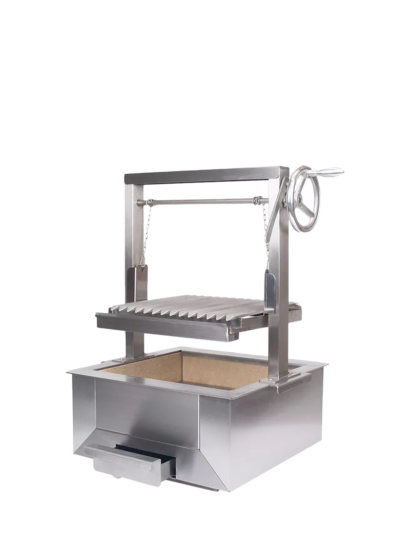 Bertha Asado small stainless steel charcoal grill (British brand)
