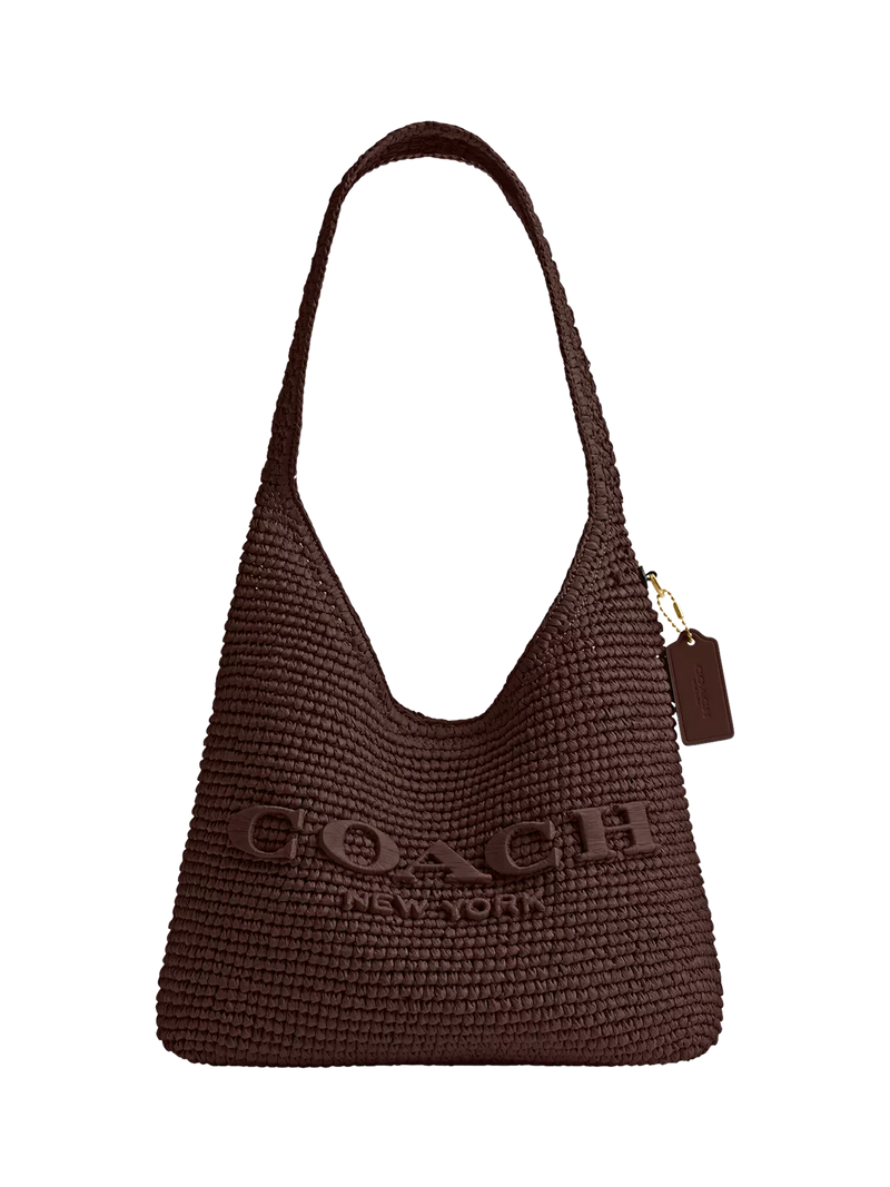 Coach Brooklyn 28 Straw Hobo Bag