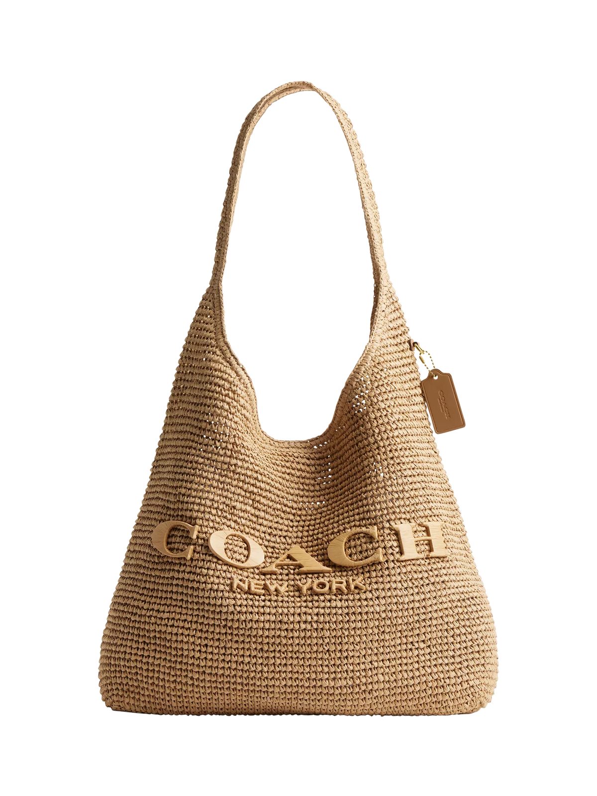 Coach Brooklyn 39 straw hobo bag natural, UK version