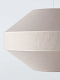 John Lewis Mia pendant light cream fabric shade, imported from the UK