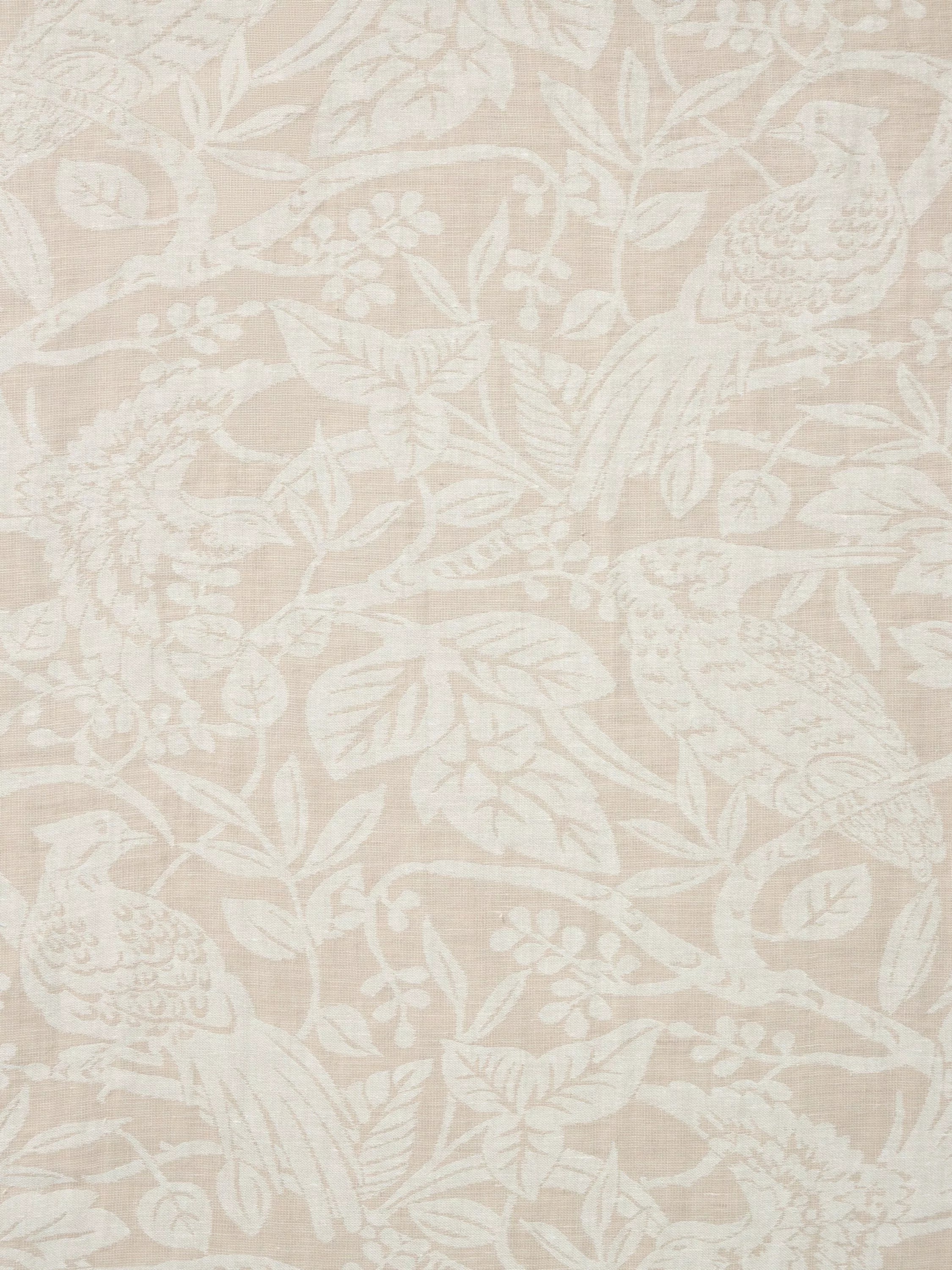 John Lewis linen floral furnishing fabric natural 140cm - British product
