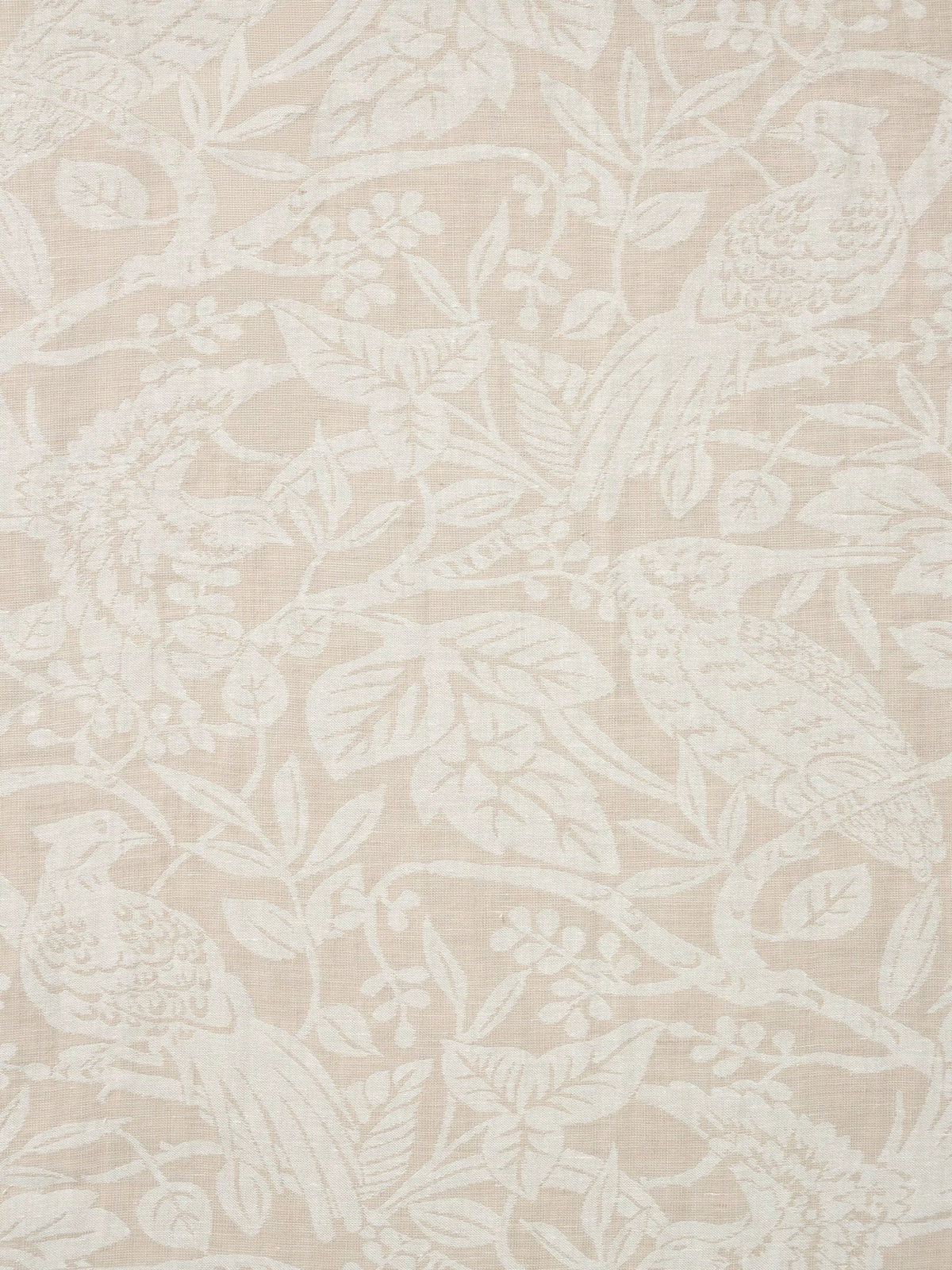 John Lewis linen floral furnishing fabric natural 140cm - British product