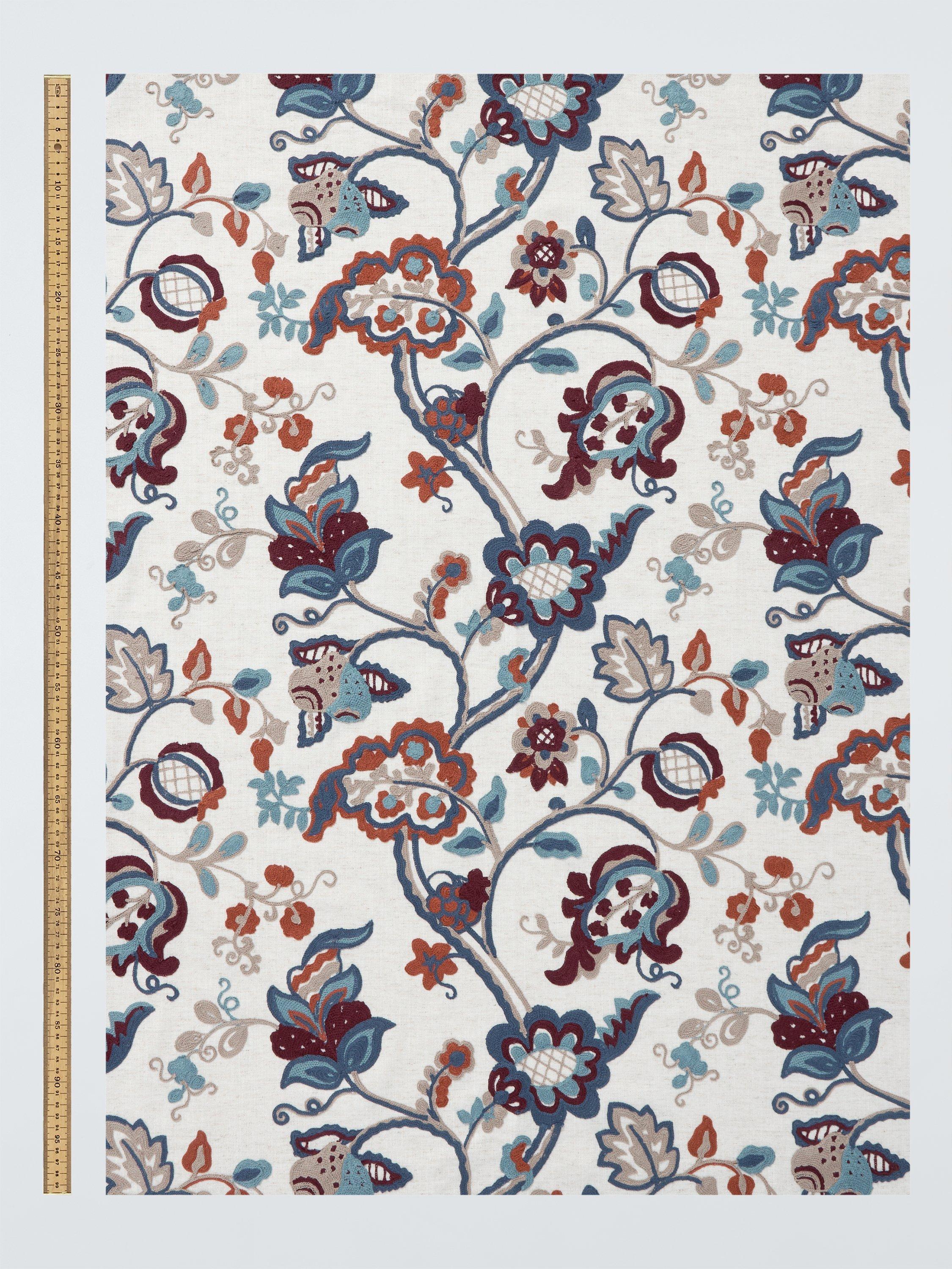 John Lewis Inaya crewel embroidered furnishing fabric multi - British product
