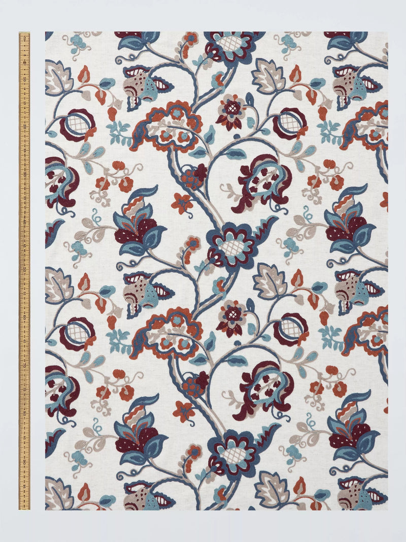 John Lewis Inaya crewel embroidered furnishing fabric multi - British product