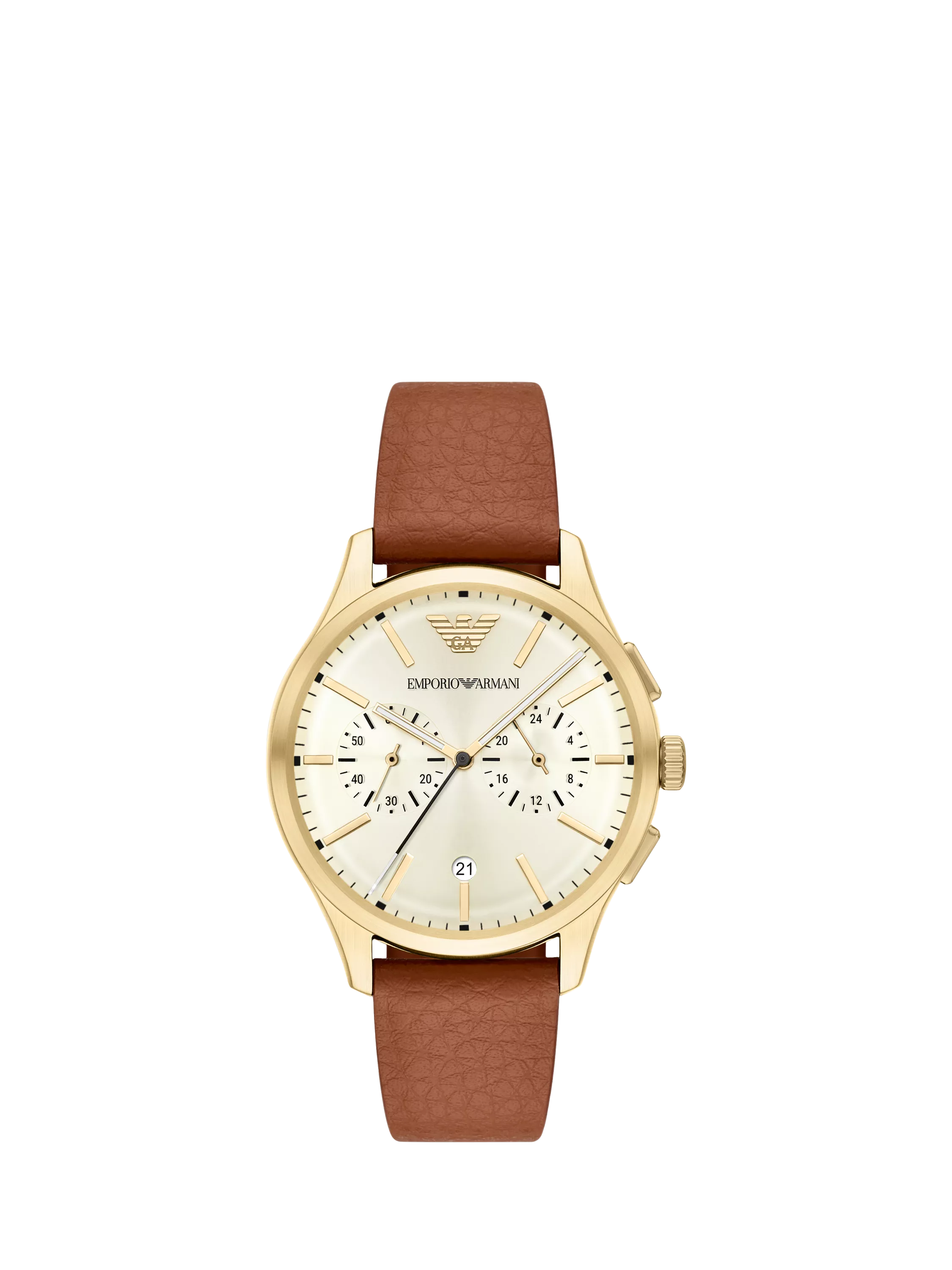 Emporio Armani AR11714 men's watch with leather strap, imported from the UK