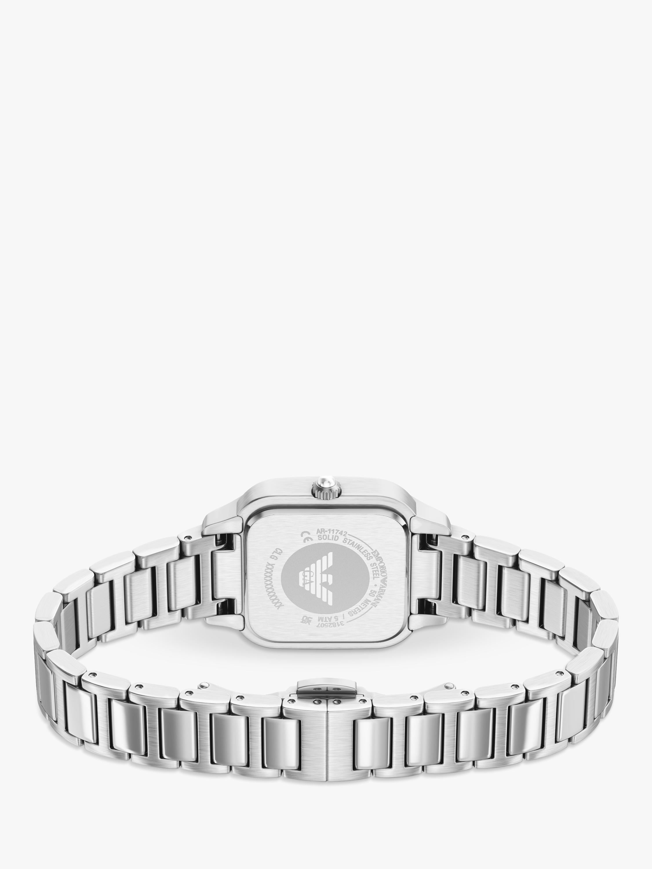 Emporio Armani AR11742 silver watch mother-of-pearl dial, imported from the UK