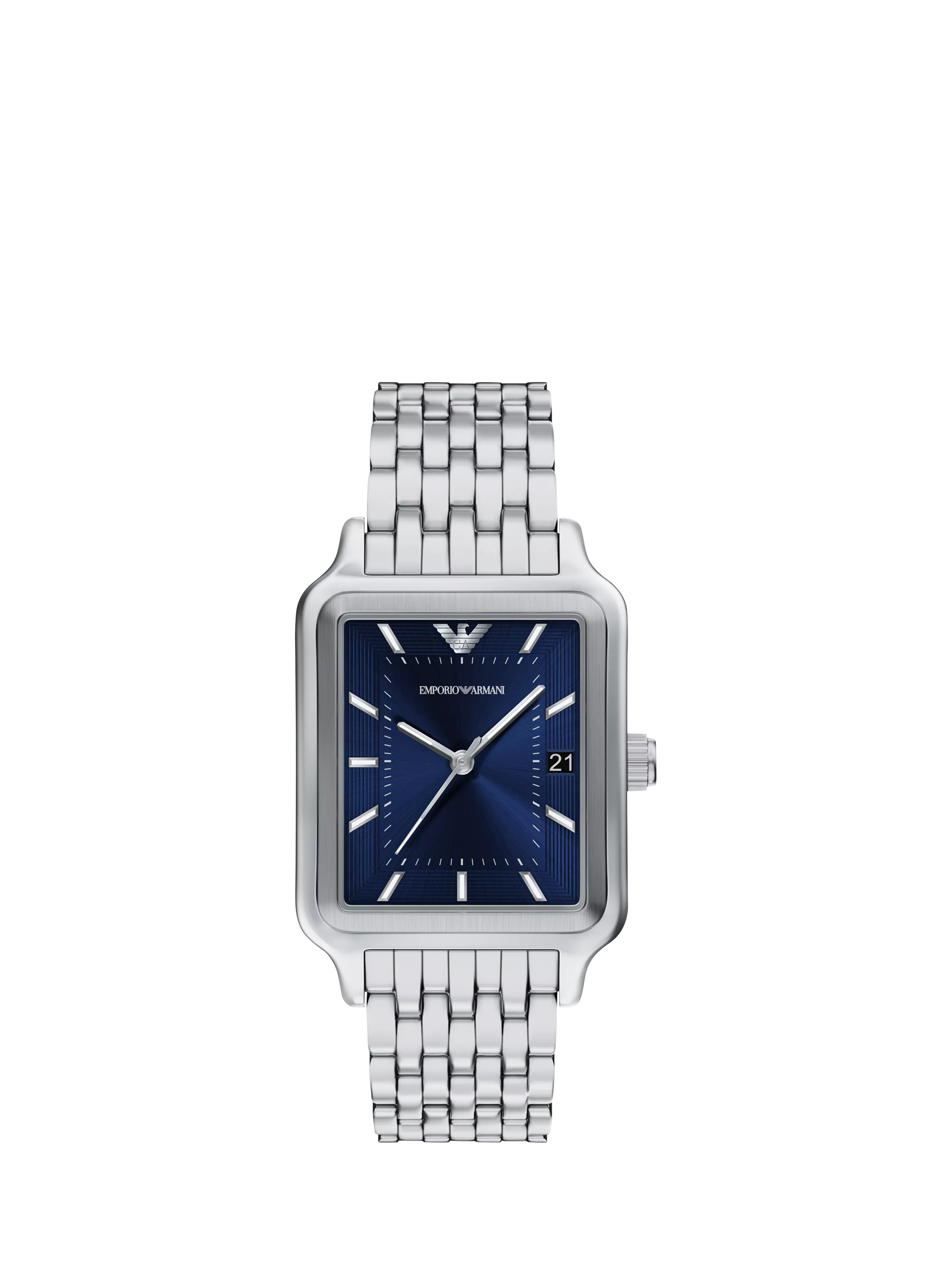 Emporio Armani men's watch blue dial stainless steel - British product