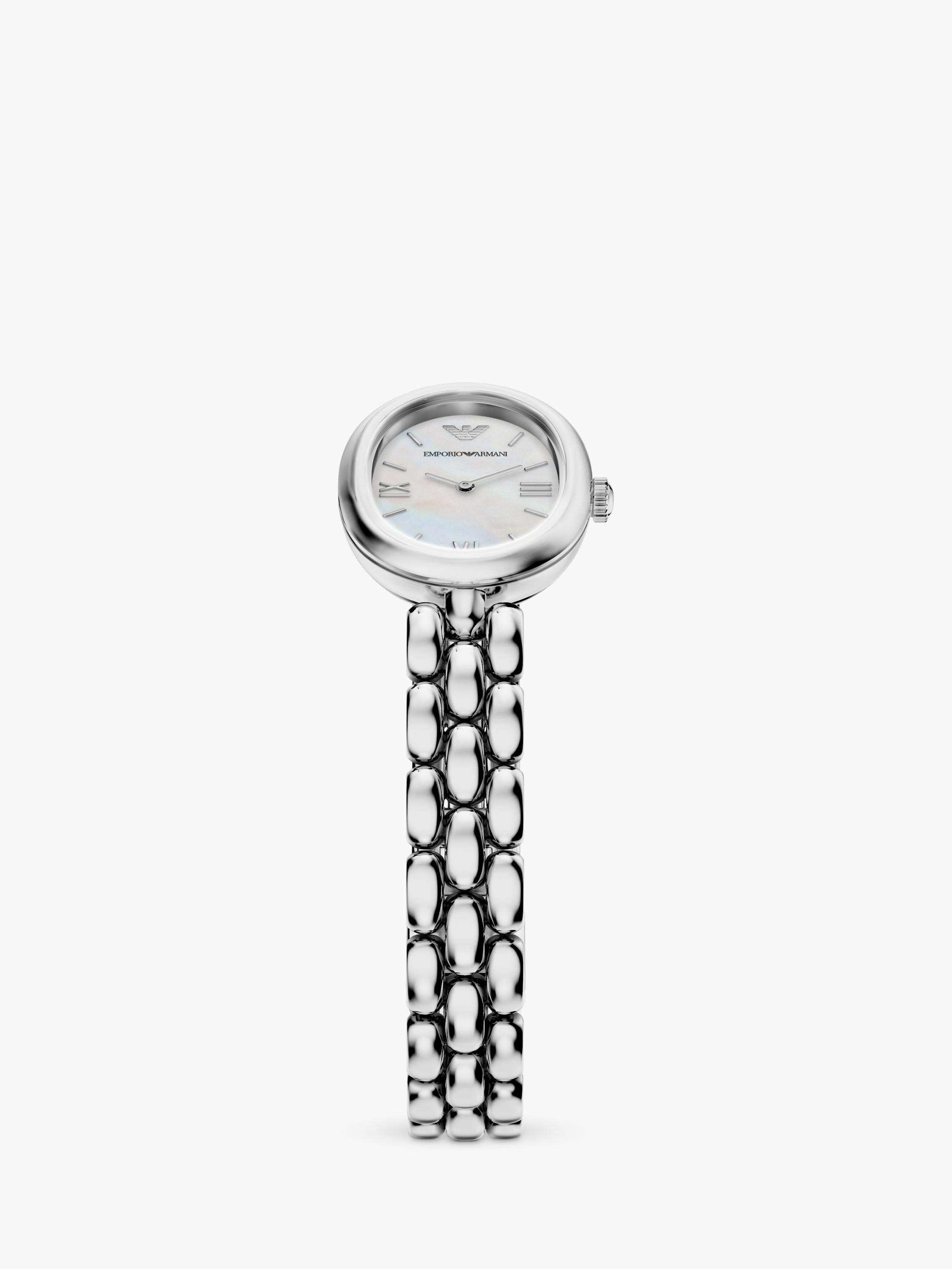 Emporio Armani Sinfonia mother of pearl dial bracelet watch, imported from the UK