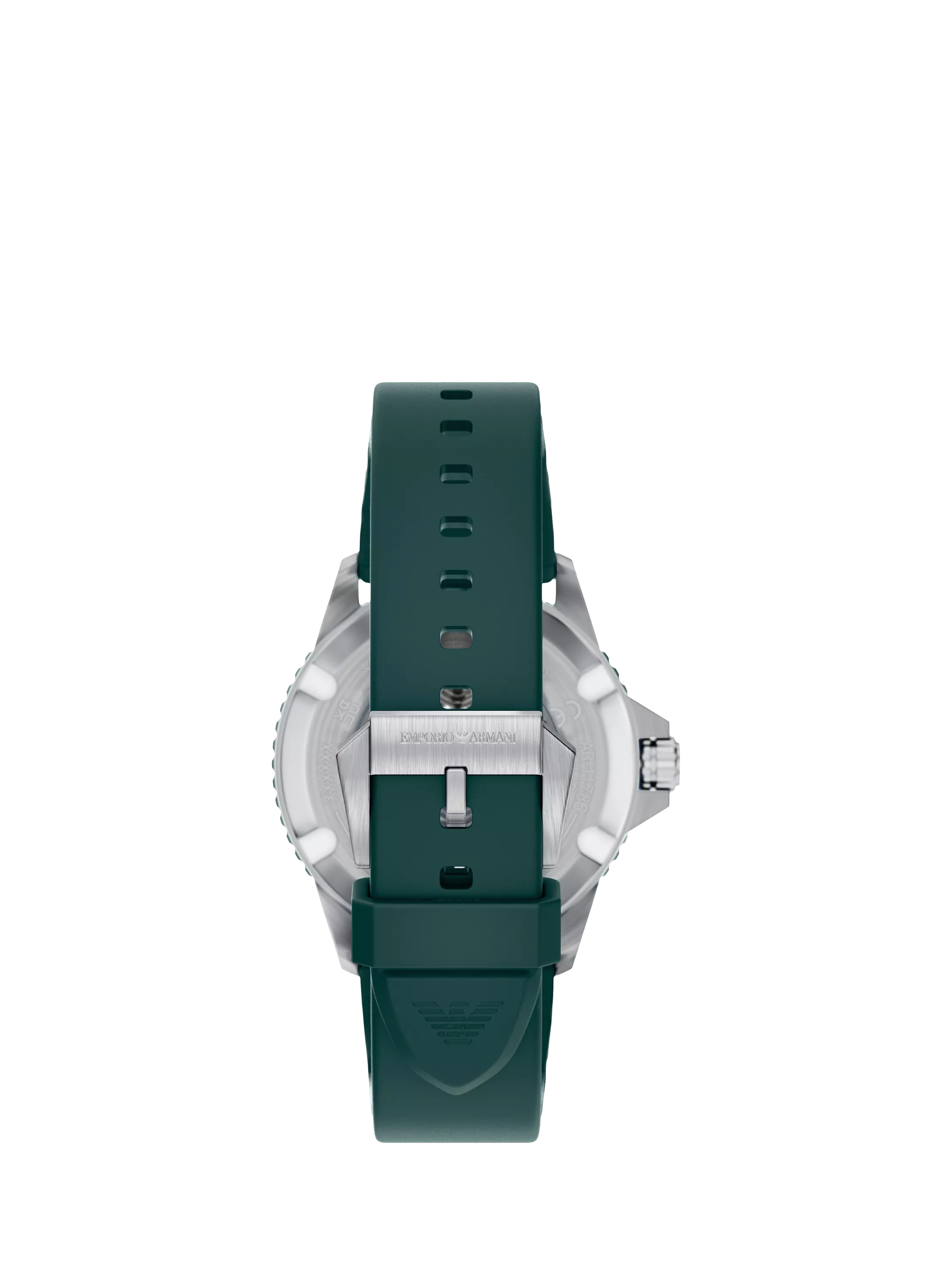 Emporio Armani World Explorer solar watch green silicone strap 42mm, imported from the UK
