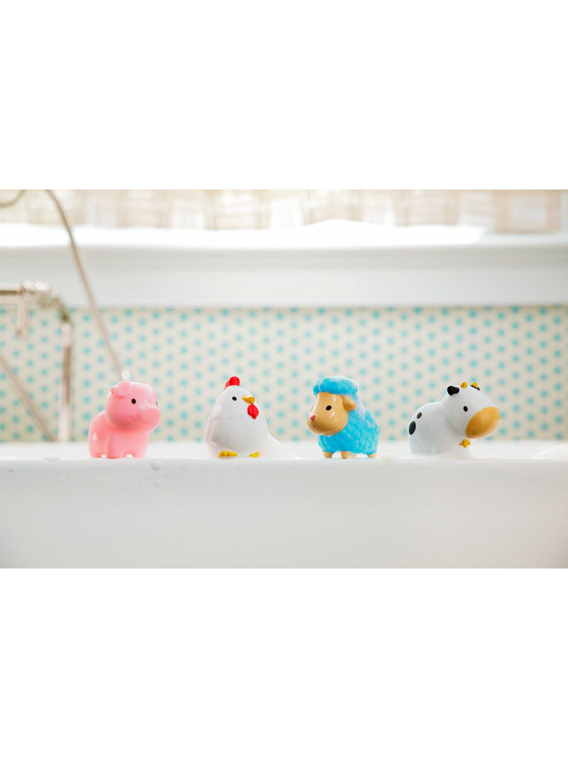 Munchkin Barn Friends bath squirters pack of 4, imported from the UK