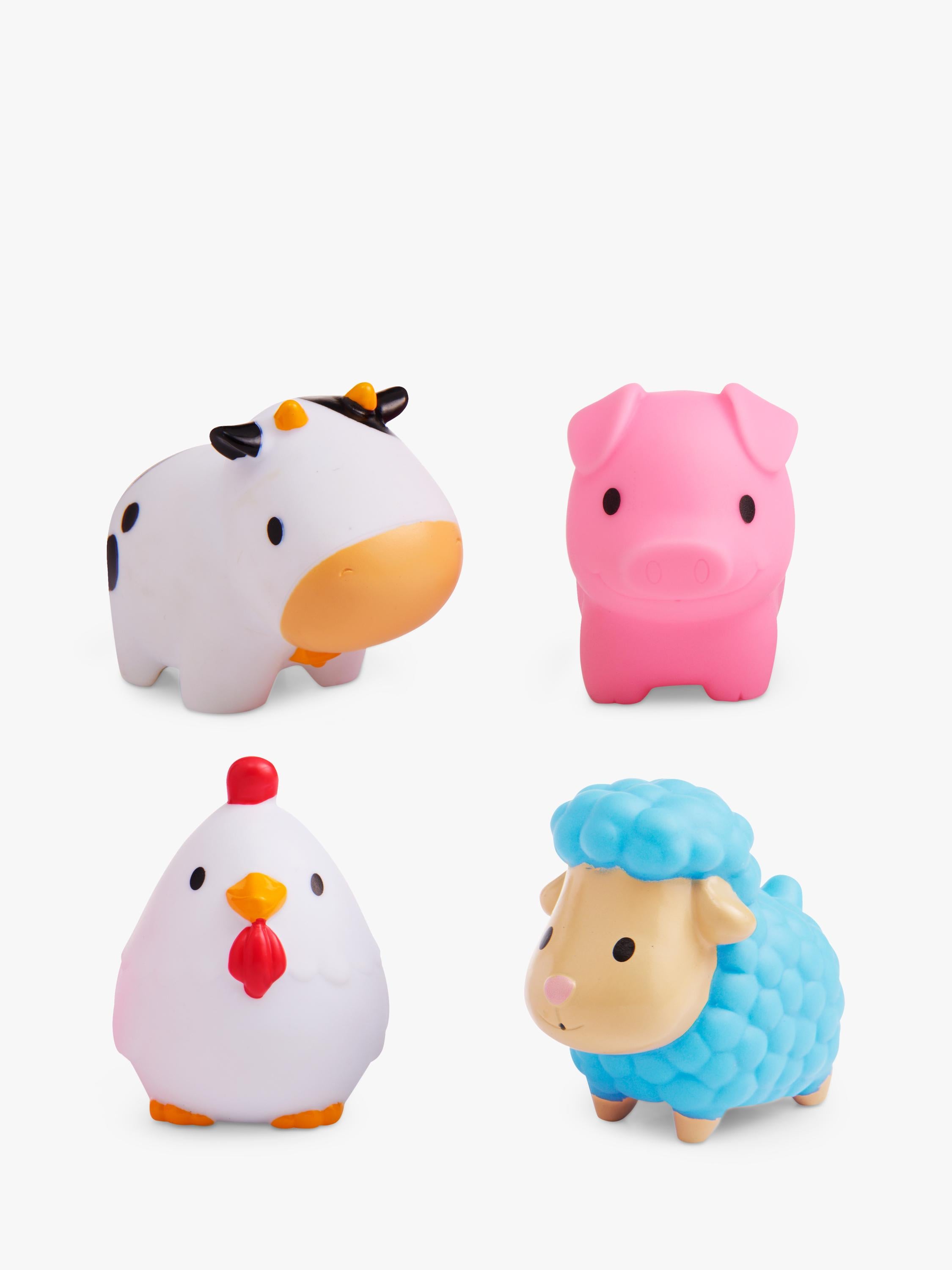 Munchkin Barn Friends bath squirters pack of 4, imported from the UK