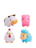 Munchkin Barn Friends bath squirters pack of 4, imported from the UK