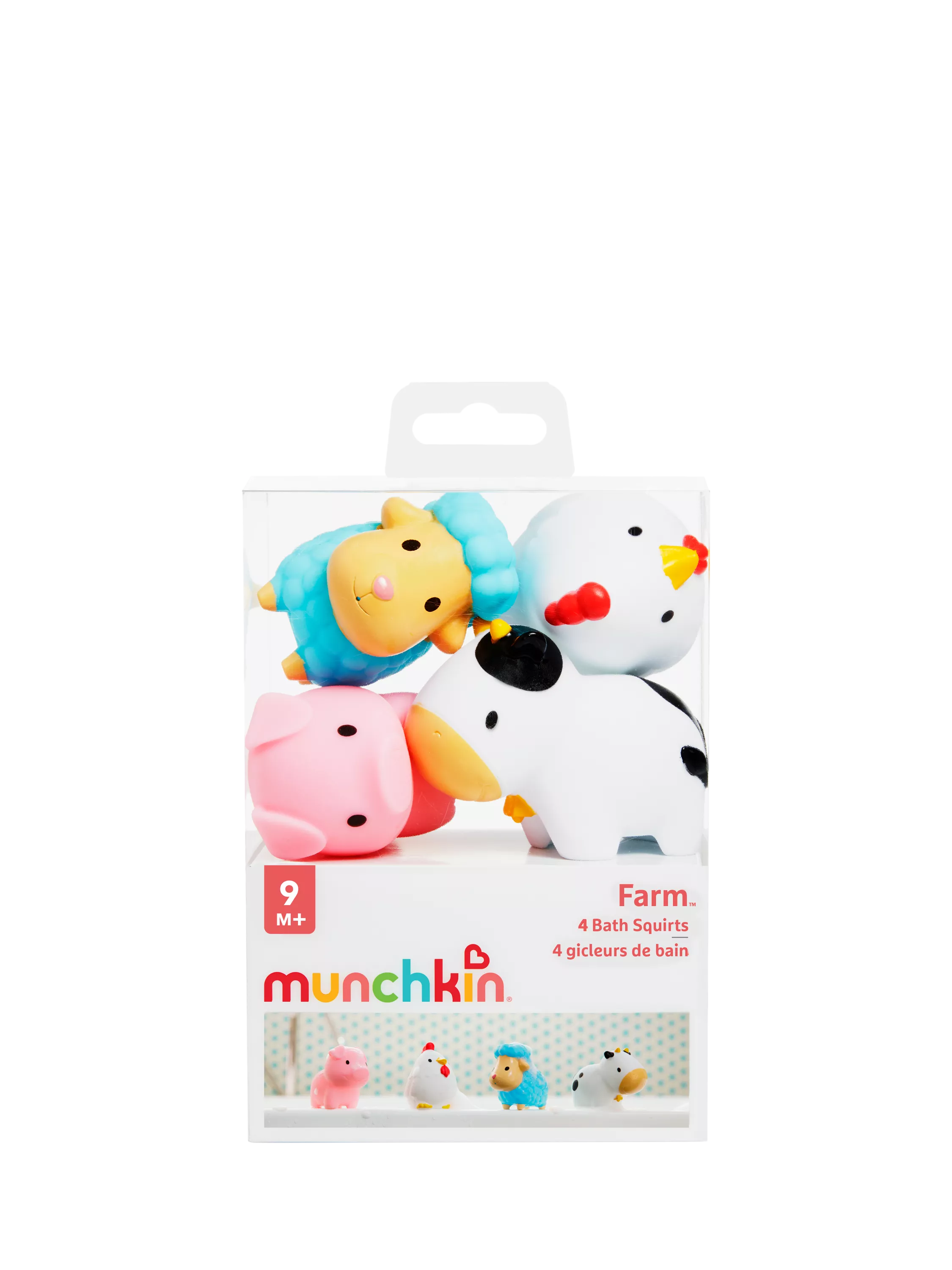 Munchkin Barn Friends bath squirters pack of 4, imported from the UK