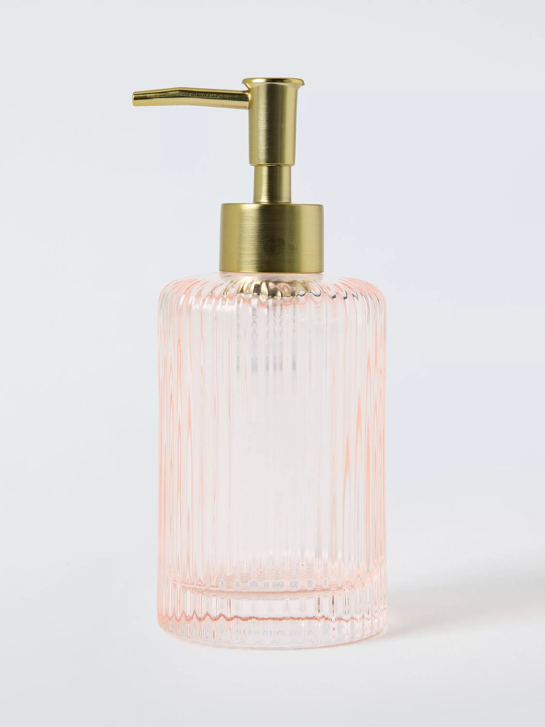 John Lewis fluted glass soap dispenser 270ml blush, UK version