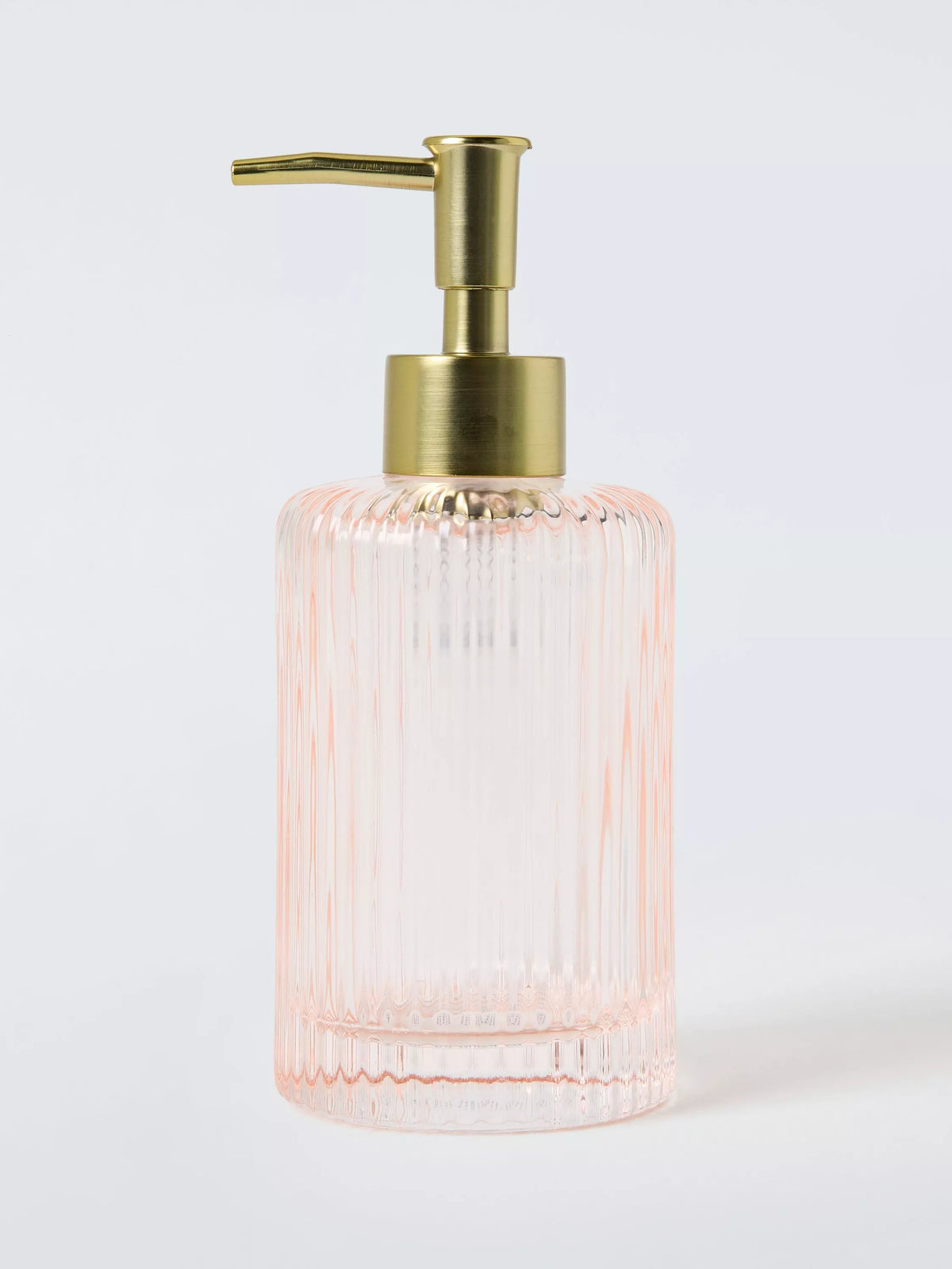 John Lewis fluted glass soap dispenser 270ml blush, UK version