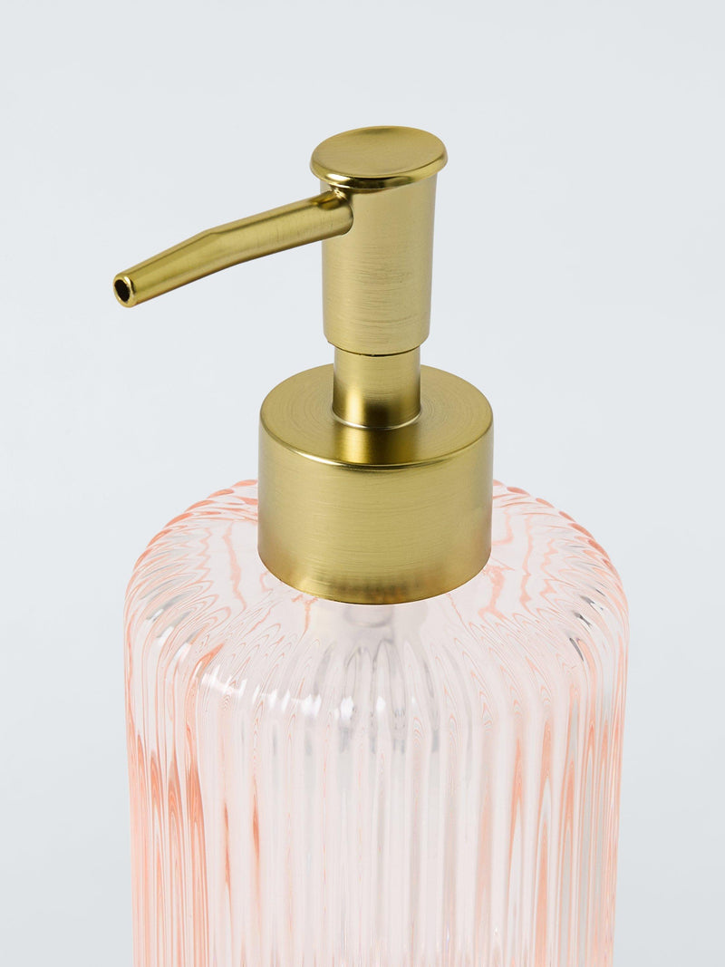John Lewis fluted glass soap dispenser 270ml blush, UK version