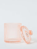John Lewis blush fluted glass canister (British brand)