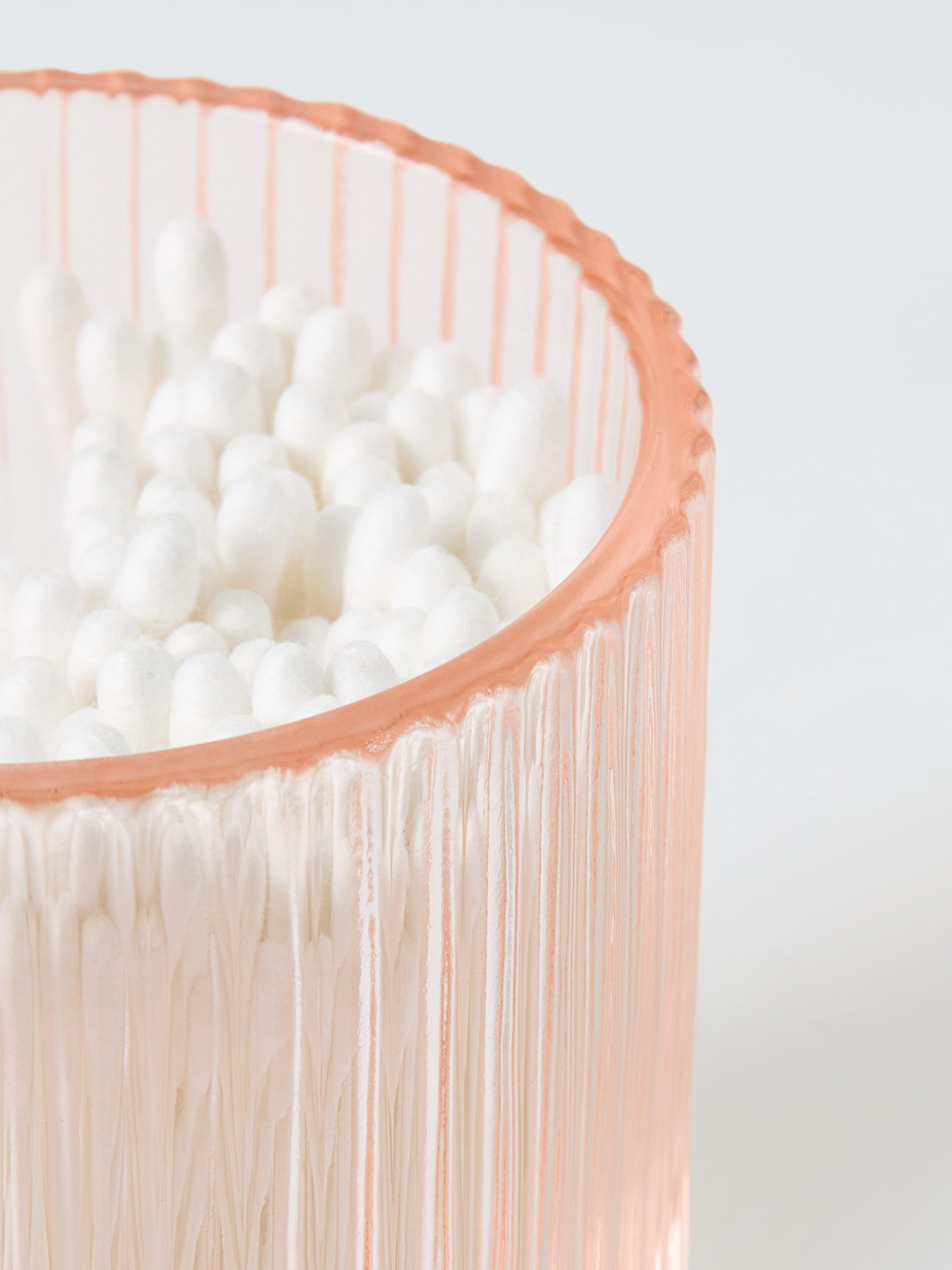 John Lewis blush fluted glass canister (British brand)