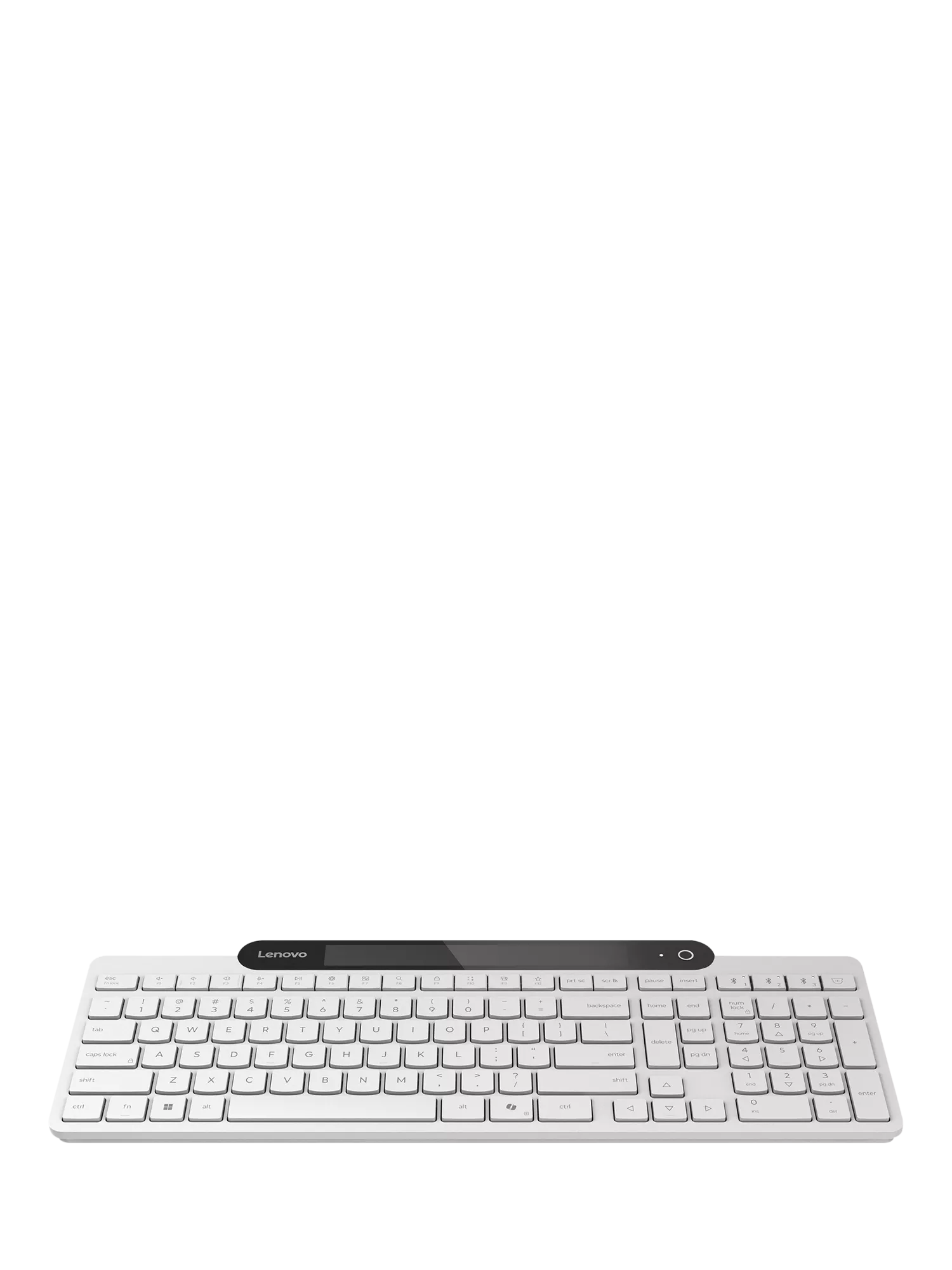Lenovo self-charging wireless keyboard white (British brand)