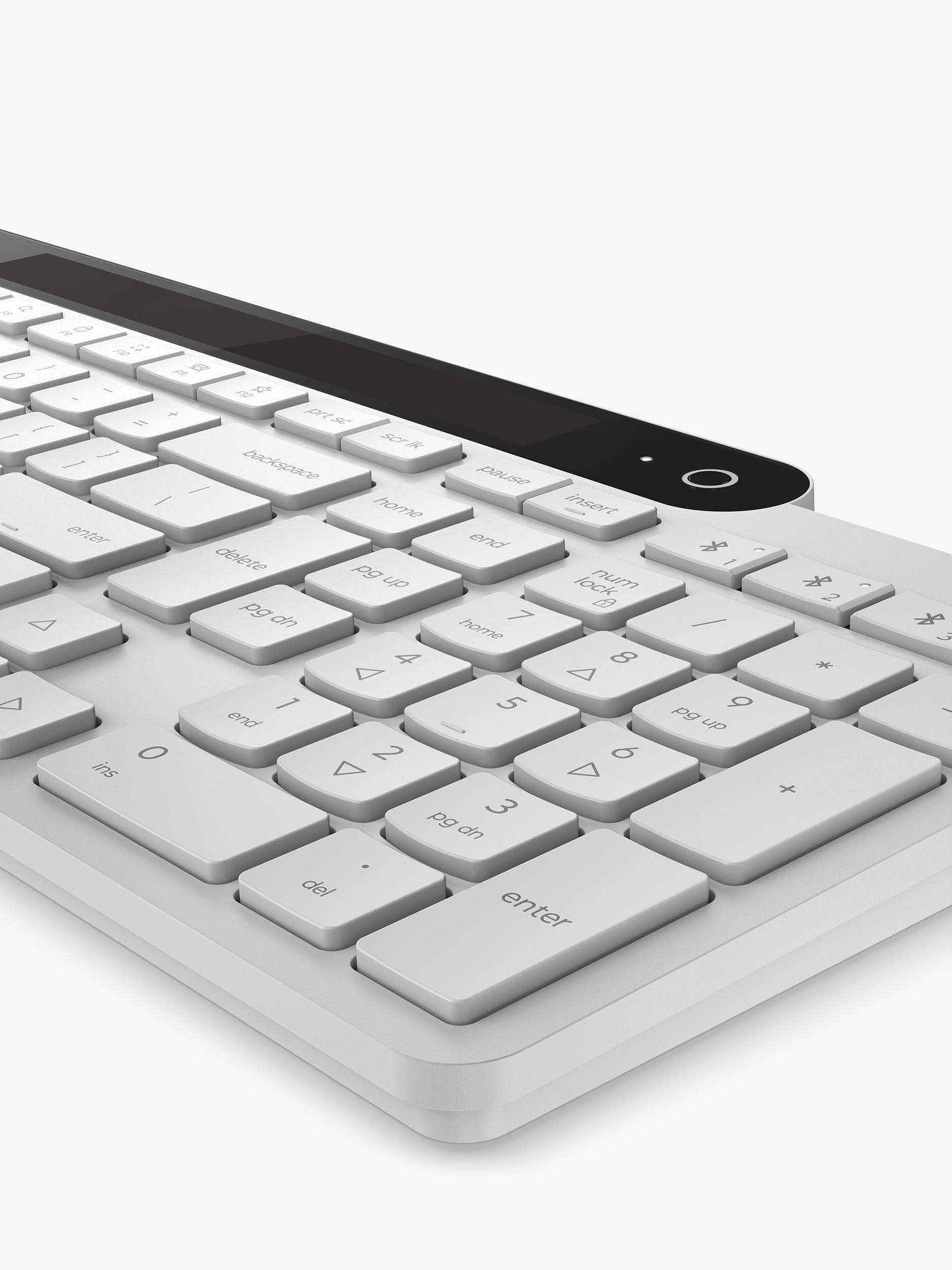 Lenovo self-charging wireless keyboard white (British brand)