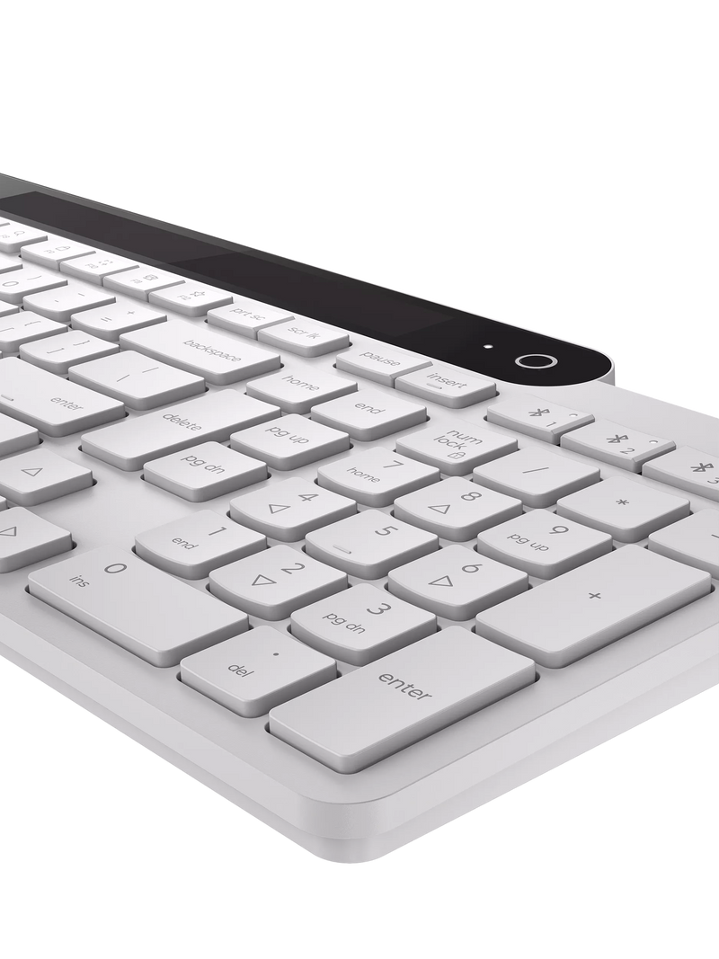 Lenovo self-charging wireless keyboard white (British brand)