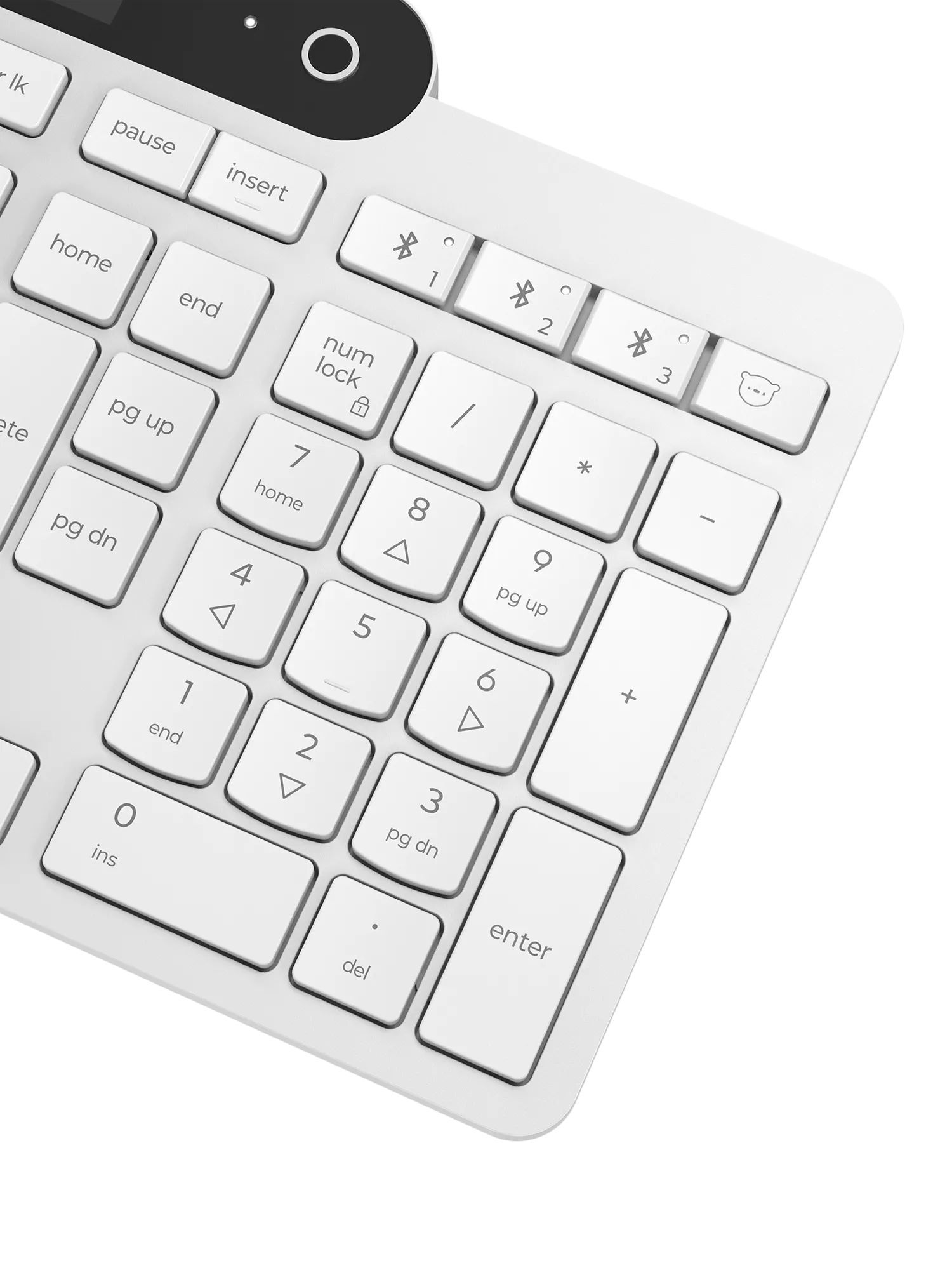 Lenovo self-charging wireless keyboard white (British brand)