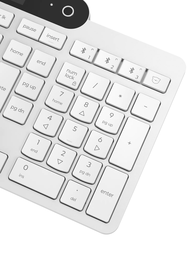 Lenovo self-charging wireless keyboard white (British brand)