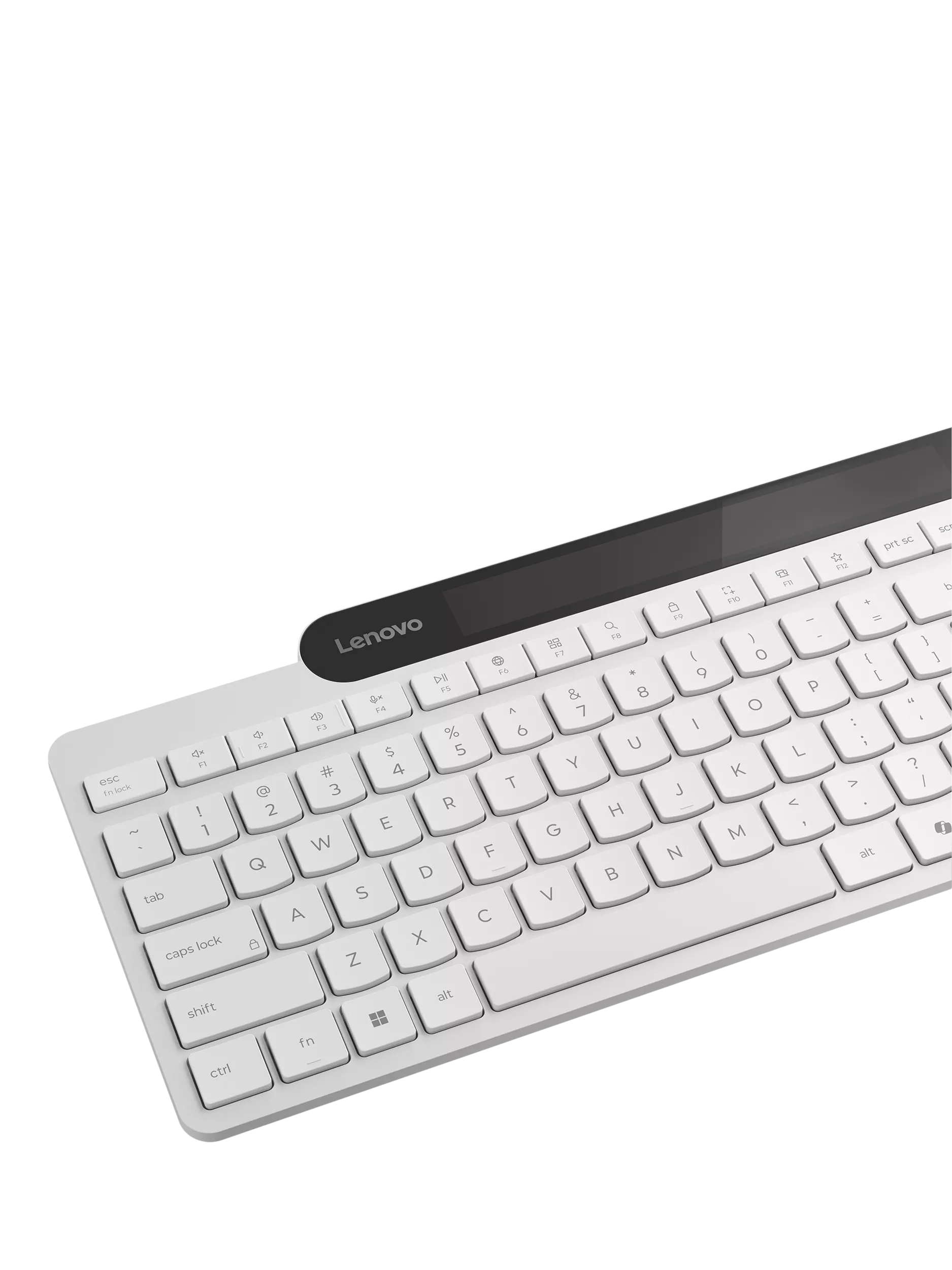 Lenovo self-charging wireless keyboard white (British brand)