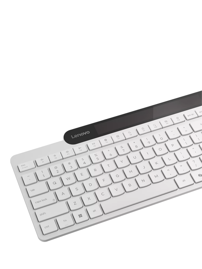 Lenovo self-charging wireless keyboard white (British brand)
