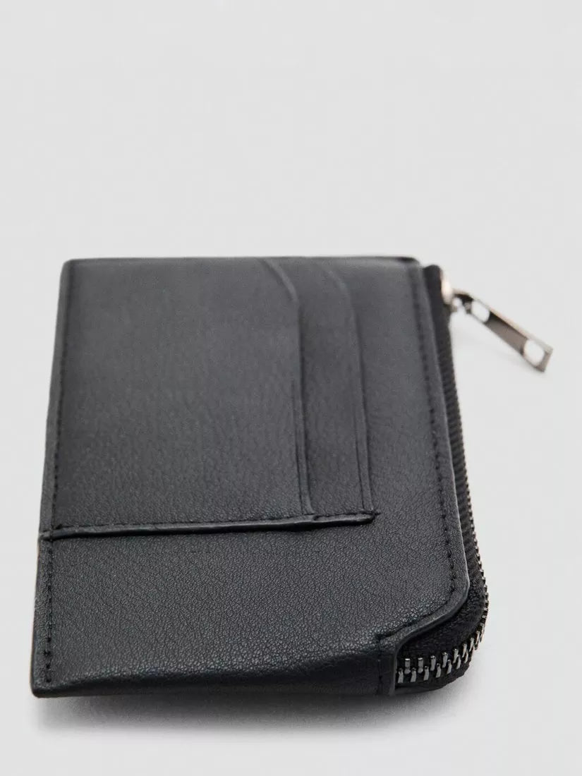 Mango black zip around purse compact, imported from the UK