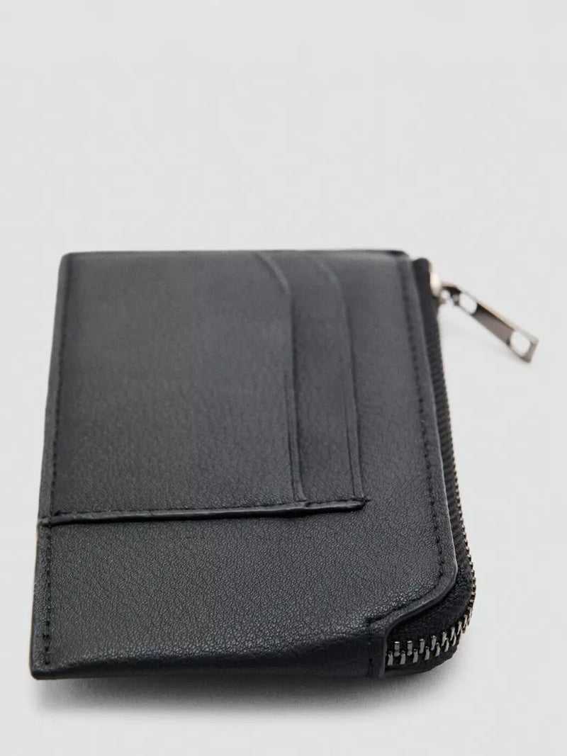Mango black zip around purse compact, imported from the UK