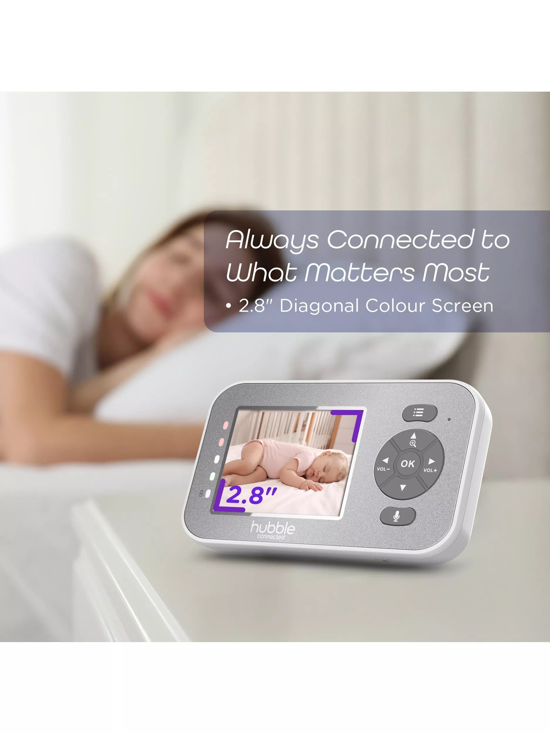 Hubble Nursery Explore 2.8 inch video baby monitor - British product